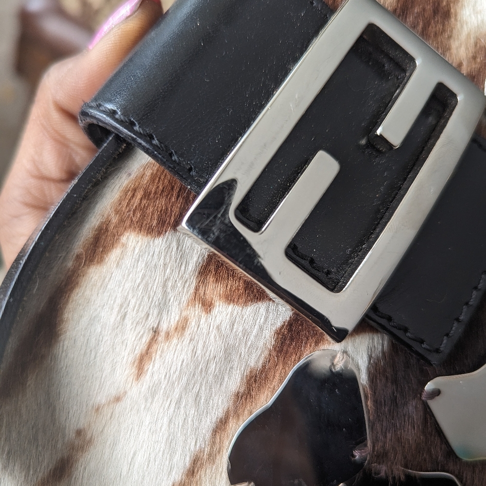 💥RARE💥💯FENDI PONY HAIR & MIRROR BAGUETTE - Picture 14 of 17